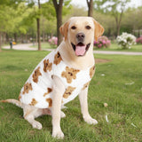 Dog Coat - Cute Bear Pattern - Plush Dog Vest - Winter Dog Coats - Dog Coat - Suitable for medium to large dogs weighing 20-25 kg - White - Front View