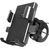 Phone Stand - Bike Phone Holder - Anti-slip Design - Lock in One Second - 360° Rotation - Suitable for Bicycle and Motorcycle Handlebars from 15mm to 28mm, Compatible with Smartphones from 4.7 to 7.1 Inches - Black