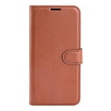 Compatible with Samsung Galaxy A17 5G Brown Horizontal Flip Stand Case Samsung Brown