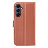 Compatible with Samsung Galaxy A17 5G Brown Horizontal Flip Stand Case Samsung Brown - Side View