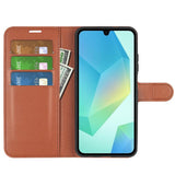 Compatible with Samsung Galaxy A17 5G Brown Horizontal Flip Stand Case Samsung Brown