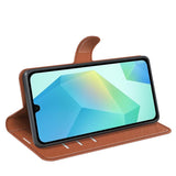 Compatible with Samsung Galaxy A17 5G Brown Horizontal Flip Stand Case Samsung Brown