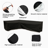 12 Sizes L-Shape All-Weather Cover Waterproof Rattan Corner Furniture Protector Garden Patio Outdoor Sofa Cover Dust Cover270*200*82cm
