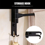 Swivel towel rack wall mounted bathroom towel holder rotating rack space saving 4 arms black