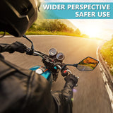 Motorcycle Rearview Mirrors Universal Pair Compatible with Motorcycles - Front View