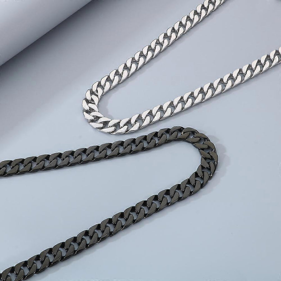 Cuban Link Chain Necklace for Men 50cm 316L Stainless Steel 15mm Width Multicolor