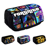 Fortnite Cartoon Anime Pencil Case for Girls School Supplies Gift - Front View