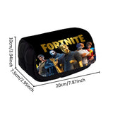 Fortnite Cartoon Anime Pencil Case for Girls School Supplies Gift - Side View