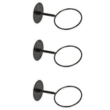 3pcs Wall Mounted Ball Rack Iron Basketball Storage Display Holder Football Rugby Hanging Rack Space Saving - Perfect Black 3pc - Front View