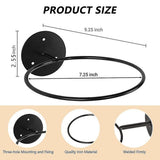 3pcs Wall Mounted Ball Rack Iron Basketball Storage Display Holder Football Rugby Hanging Rack Space Saving - Perfect Black 3pc
