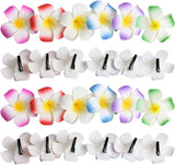 24pcs Flower Hair Clips, Hawaiian Plumeria Flowers, Plumeria Hibiscus Barrettes, Wedding Party, Beach Hair Clips for Women and Girls