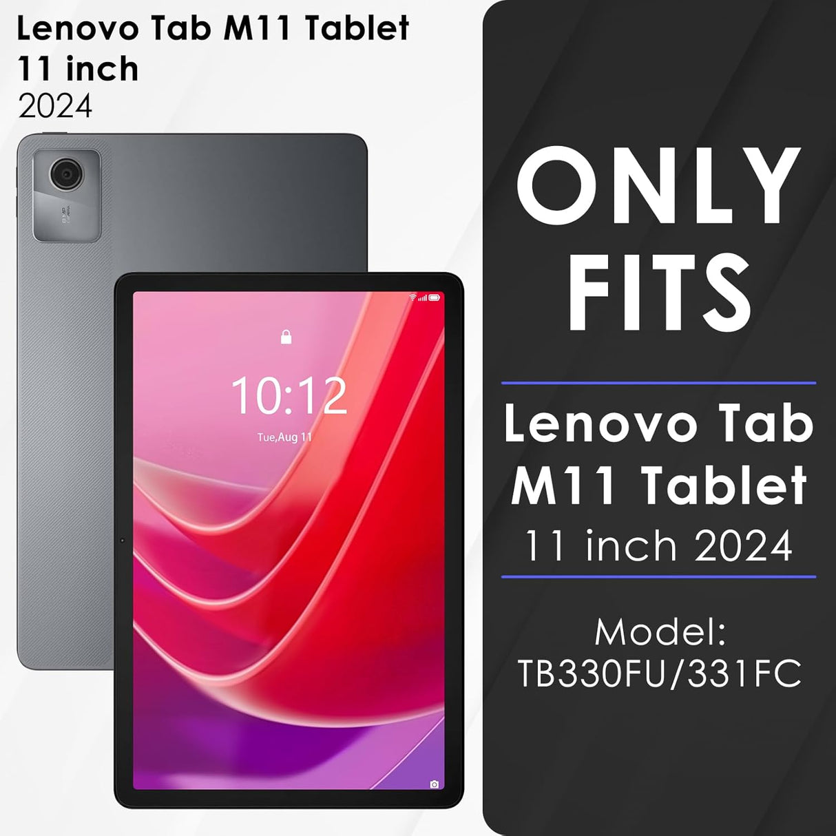 Lenovo Tab M11 Case Black KATUMO Compatible