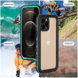 Waterproof Case for iPhone 15 14 13 12 11 XR XS Max 8 7 Pro Max Compatible with iPhone RedPepper Transparent IP68 Diving Swimming Protection with Strap