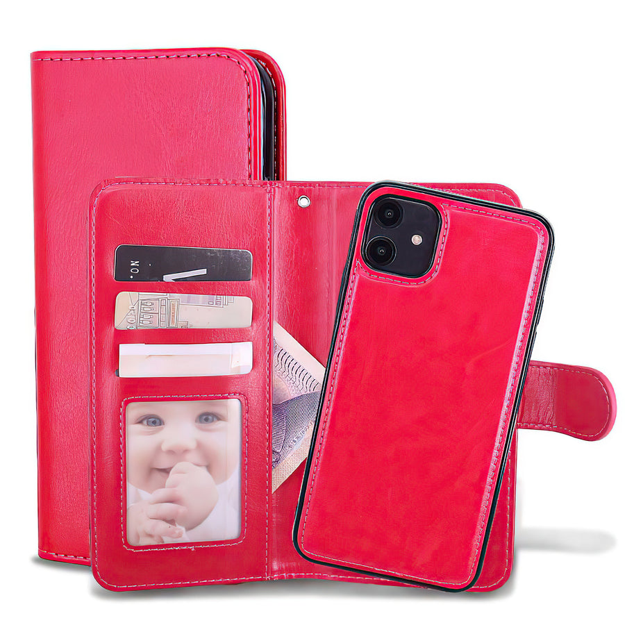 iPhone 12 - Leather Case / Protection Pink