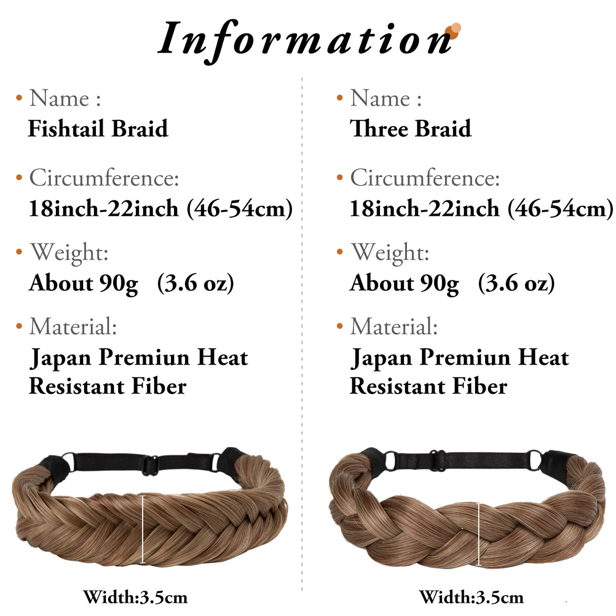 1pc Synthetic Braiding Hair with Adjustable Belt Braided Bohemian Style Women Hairstyle 10 10 Athree strand braid
