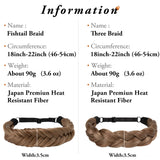 1pc Synthetic Braiding Hair with Adjustable Belt Braided Bohemian Style Women Hairstyle 10 10 Athree strand braid