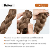 1pc Synthetic Braiding Hair with Adjustable Belt Braided Bohemian Style Women Hairstyle 10 10 Athree strand braid - Top-Down View