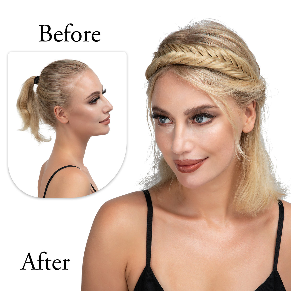 1pc Synthetic Braiding Hair with Adjustable Belt Braided Bohemian Style Women Hairstyle 10 10 Athree strand braid