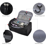 Men's Small Travel Toiletry Bag Black for Shaving Shower Hygiene Items