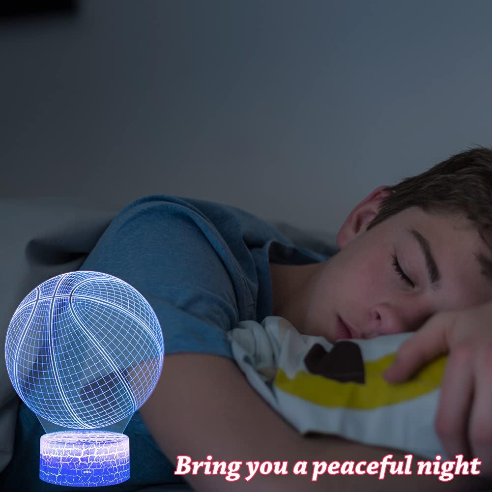 3D LED Basketball Night Light with Remote Control