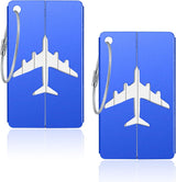 Luggage Tags 2 Pcs Aluminum Metal Suitcase Labels with Name ID Address Card