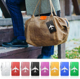 Luggage Tags 2 Pcs Aluminum Metal Suitcase Labels with Name ID Address Card - Side View
