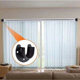 Wall Mounted Clothes Rod Holder for 1.26 Inch Diameter, Shower Curtain Rod Bracket, 2-Pack