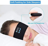 Wireless Headband Headphones Compatible with All Devices for Running Sleeping Music Black - Top-Down View