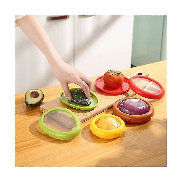 4pcs Reusable Food Storage Container Compatible with Avocado Tomato Saver Lemon Saver Container