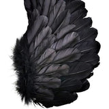 Halloween Devil Feather Wings for Kids Black Costume Accessories - Side View