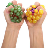 Stress Balls 4-Pack Mesh Textured for Adults Kids Therapy Squeeze - Top-Down View