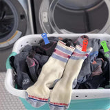 Sock Clips 60 Pack for Washing Machine and Dryer, Laundry Clips with Hooks, Sock Holder Set