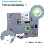 Brother TZE-231 Compatible 5-Pack Laminated P-Touch Label Printer Tape for PT-D Model - Top-Down View