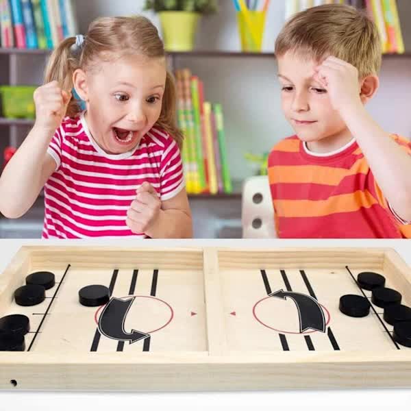 Sling Puck Game, Wooden Hockey Game, Fast Action Soccer Table Game