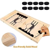 Sling Puck Game, Wooden Hockey Game, Fast Action Soccer Table Game - Side View