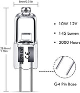 G4 halogen lamps 10W 12V - Warm white - 10-pack 10pcs 10pcs 10W - Front View