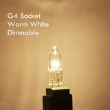 G4 halogen lamps 10W 12V - Warm white - 10-pack 10pcs 10pcs 10W - Side View