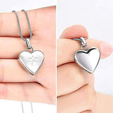 Pet Memorial Jewelry Heart Shaped Cremation Necklace for Ashes - Side View