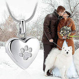 Pet Memorial Jewelry Heart Shaped Cremation Necklace for Ashes - Top-Down View