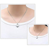 Pet Memorial Jewelry Heart Shaped Cremation Necklace for Ashes - 45-Degree Angle