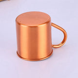 Sports Products Straight Cup Handle Cocktail Cup Pure Copper Mug - Front View