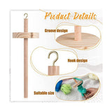 DIY Dragonfly Spindle Yarn Spinner, Handmade Wooden Spinning Wheel for Yarn Making, 2Pcs
