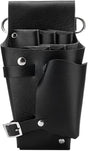 Hairdressing Tools Universal Leather Waist Bag with Scissors Comb Pockets for Salon and Barber Use