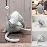 Cat Figurines Sculpture Decor for Cat Lovers, Funny Home Statue - Front View