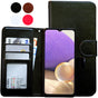 Compatible with Samsung Galaxy A32 5G Leather Case Black Protective Cover