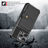 iPhone 16 Pro Case with Card Slot Black 82 - Low Angle