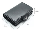 Double Anti-theft Wallet RFID-NFC Secure POP UP Card Holder - Side View