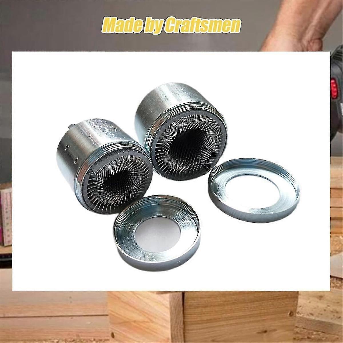 2-Pack Copper Pipe Cleaning Brush, Full-Metal HVAC Pipe Cleaning Brush for Drill Power 1/4in Shaft