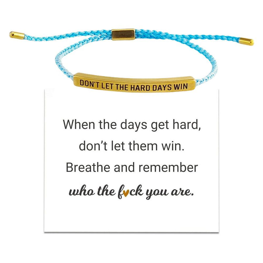 Don't Let the Tough Days Win Bracelet for Women and Men, Inspirational Black onesize