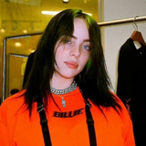Billie Eilish Necklace for Women, Silver Pendant, Charms - Front View